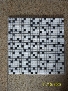 Black and White Marble Mosaic,Polished Mosaic,Mosaic Pattern
