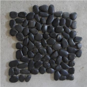 Black River Stone Tile,Mesh Pebble,Polished Pebbles