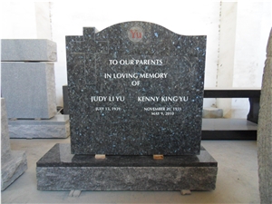 Blue Pearl Granite Tombstone & Monument,American Style Tombstone