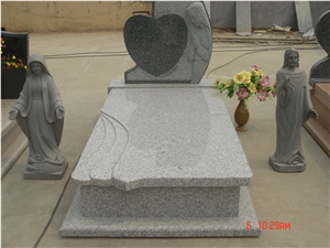 G383 Granite Tombstone,Pearl Flower Granite Tombstone