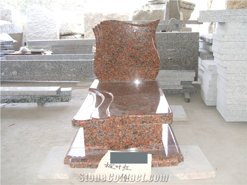 G562 Tombstone,Gravestone,Headstone,China Red Granite Tombstone