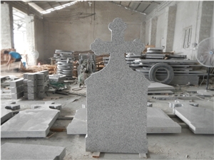 G603 Granite Gravestone & Headstone,Chinese Grey Granite Romanian Style Gravestone & Headstone