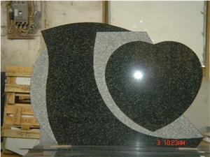Hassan Green Granite Tombstone,Gravestone,Headstone,European Style Tombstone