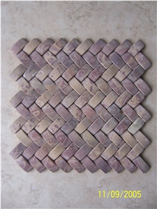 Polished Marble Mosaic,China Pink Mosaic