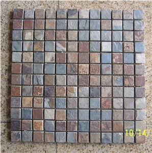 Slate Mosaic,Multicolor Slate Mosaic,Polished Mosaic