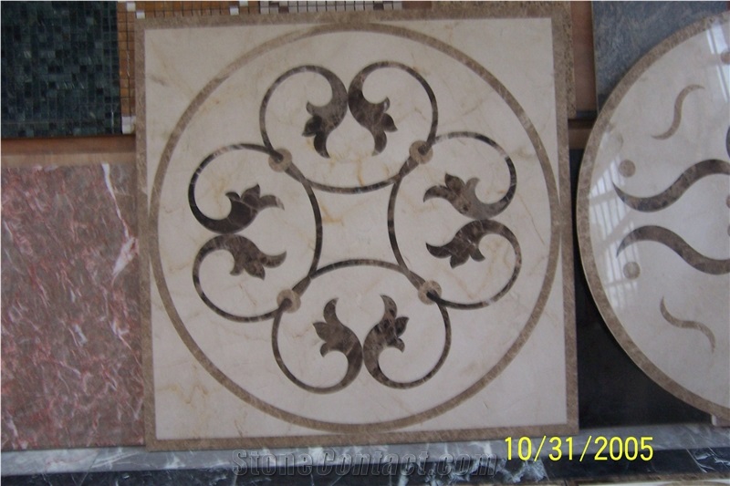 Square Waterjet Medallions(Wm07),Marble Medallions