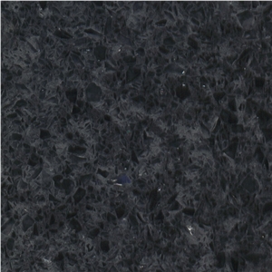 Black Manmade Quartz Artificial Quartz Big Slab, Half Slab, Tiles, Cut to Size, Gf-503/Black Forest