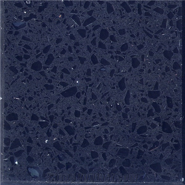 Blue Manmade Quartz Artificial Quartz Big Slab, Half Slab, Tiles, Cut to Size, New Starlight Blue