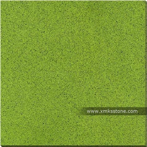 Green Manmade Quartz Artificial Quartz Big Slab, Half Slab, Tiles, Cut to Size, Fs-412/Early Spring