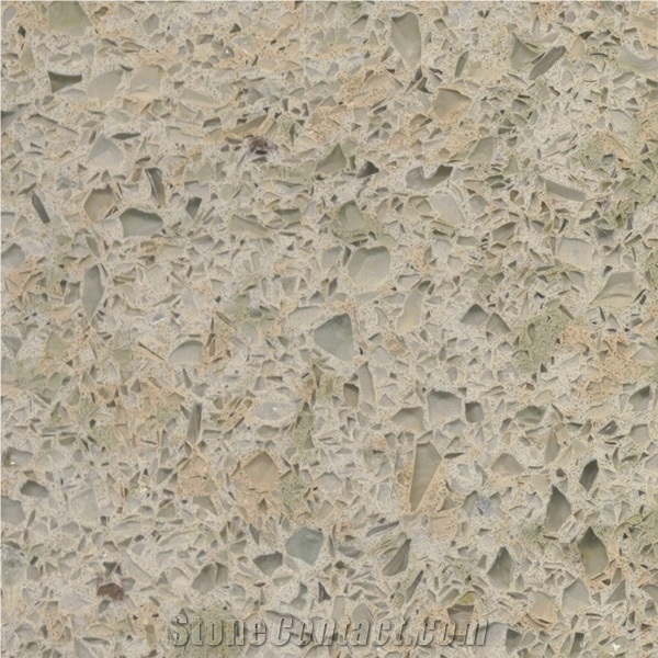 Ivory Manmade Quartz Artificial Quartz Big Slab, Half Slab, Tiles, Cut to Size, Gf-508/Rich Bloom