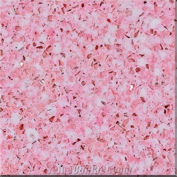 Pink Manmade Quartz Artificial Quartz Big Slab, Half Slab, Tiles, Cut to Size, Mh-303/Dream Pink