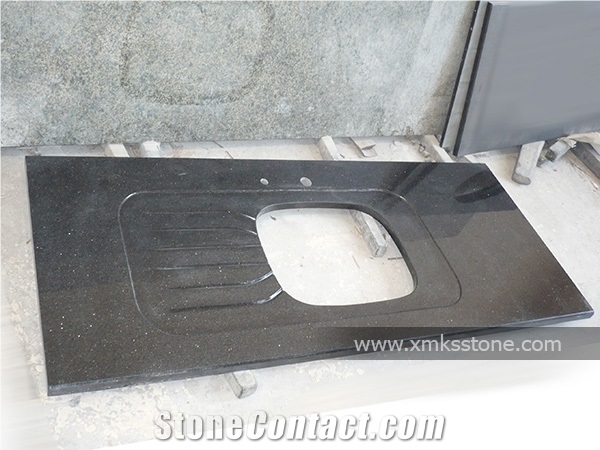 Shanxi Black Absolute Black Pure Black Granite Kitchen Countertop, Custom Countertop, Engineering Countertop