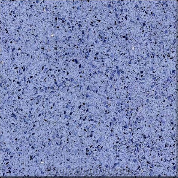 Sky Blue Manmade Quartz Artificial Quartz Big Slab, Half Slabs, Tiles, Cut to Size, Zs-209/Starlight Sky