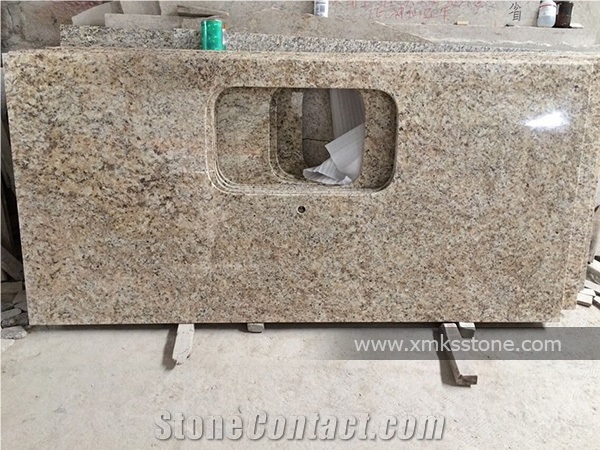 Venetian Gold Granite Kitchen Countertop, Custom Countertop, Engineering Countertop