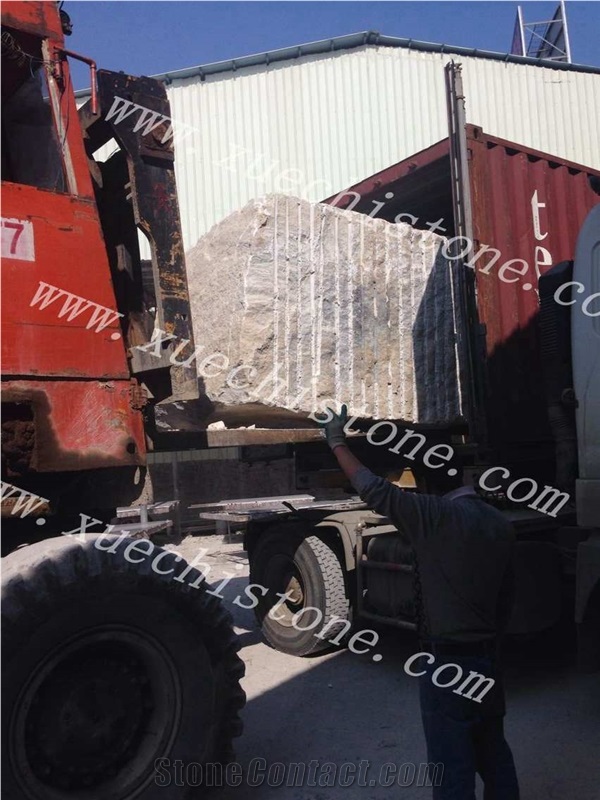 China Natural Stone Block, Crystal White Wood Grain Block