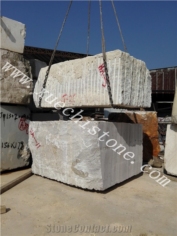 China White Wood Marble Block,Crystal Wood Grain Marble