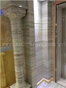 China Wood Grain Marble Stairs Manufacturer from Yunfu