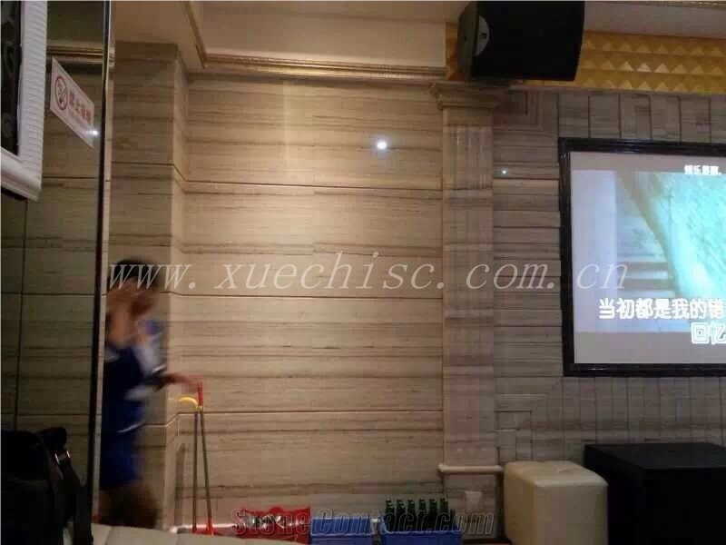 China Wooden Grain Marble for Ktv Wall Tiles