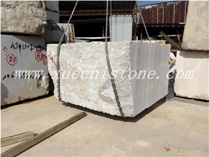 Crystal White Wood Wall Floor Marble Price, Crystal Wood Grain White Marble Block