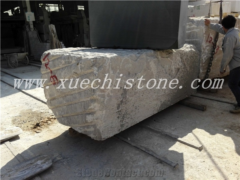 Crystal Wood Grain Marble Block,Chinese White Marble Wooden Marble