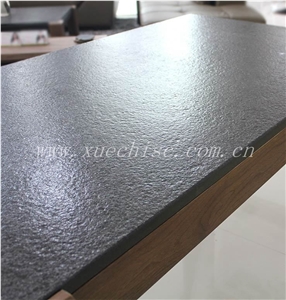Flamed and Brushed Finish Shanxi Black Granite Tabletop