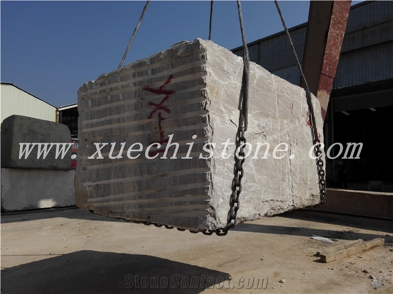Hot Sale China White Crystal Wood Grain Marble Block
