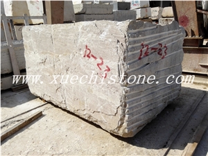 Popular China Hebei White Wood Grain Flooring, Crystal Wood Grain White Marble Block