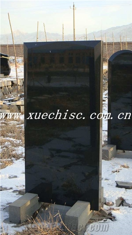 Shanxi Black Grainte Custom Tombstone
