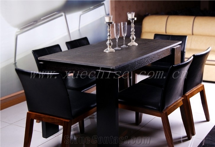 Shanxi black granite table top design for home used