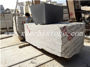 Xuechi Wholesale White Wooden Marble Price, Crystal Wood Grain White Marble Block