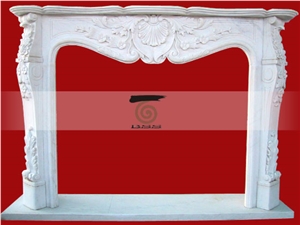 Jade White Marble Fireplace Surround Hearth Hand Carved