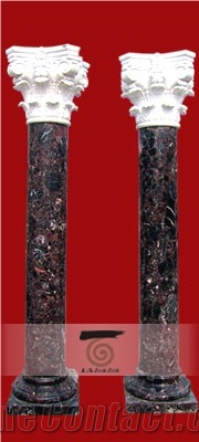 Roman Design Marble Column, Brown Marble Column