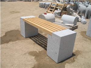 Block Seat Stone, G359 White Granite Bench & Table