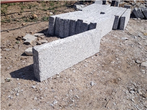 G341 Granite Palisade,Two Big Sides B.H.,Other Two Sides Pineappled,Ends Sawn