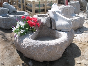 G341 Grey Granite Flower Pots
