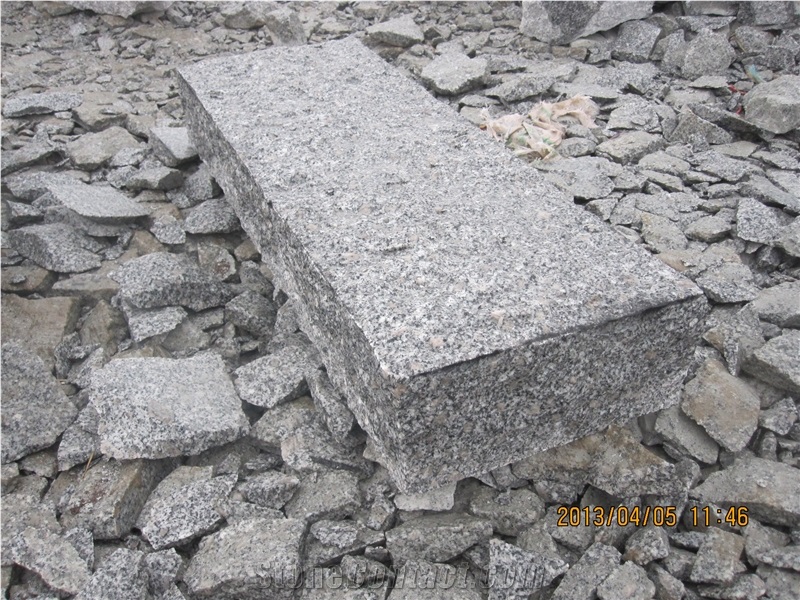 Granite Block Steps, Grey Granite Steps