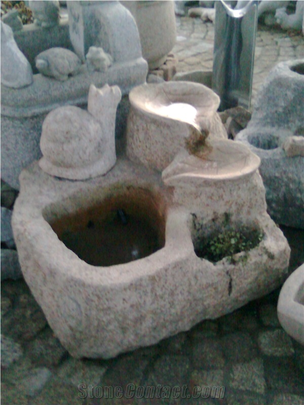 Granite Fountains Garden, G341 Grey Granite Fountain