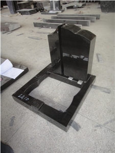 Wz-M-037 Single Tombstone, Black Granite Monument & Tombstone