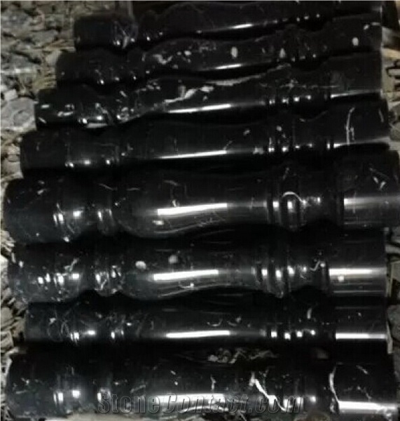 Black Marble Baluster, Chinese Stone Railing with High Quality