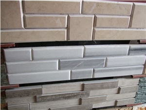 Cultured Marble Stone Tiles, Decoration Wall Stone Cladding, Interior & Exterior Wall Stone Veneer