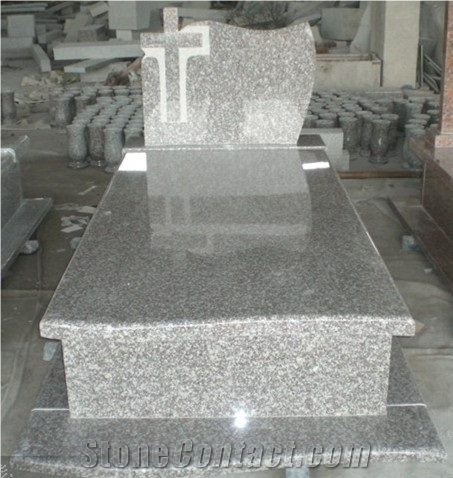 Grey G603 Granite Tombstone, China Grey Granite Monument