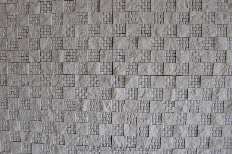 Wall Mosaic Tile,Split Face Mosaic Tile,White Marble Mosaic Tile,Mosaic Pattern
