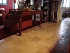 Antique Dalle De Bourgogne French Limestone, Antique French Limestone Flooring