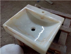 China White Onyx Sinks & Basins,Guangxi White Round Kitchen Sinks,Rectangle Bathroom Sinks