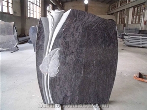 Himalayan Blue Granite Tombstones & Monuments,Polished Indian Granite Western Style Cross Tombstones & Monuments