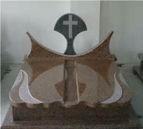 Imperial Brown Granite Tombstones & Monuments,Brazil Brown Granite Western Style Cross Tombstones