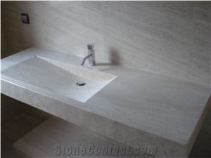 Moca Creme Limestone Sinks & Basins,Portugal Beige Limestone Vanity Top