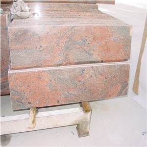 Multicolor Red Granite Stairs & Steps,India Red Granite Stair Risers & Treads