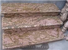Red Dragon Granite Staircase,Brazil Red Granite Stairs & Steps