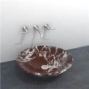 Rosso Levanto Marble Sinks & Basins,Italy Red Marble Vanity Top